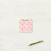 Girly Pink & White Flowers Schrijf het op Post-it® Notes (Op bureau)