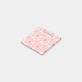 Girly Pink & White Flowers Schrijf het op Post-it® Notes (Schuin)