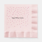 Girly Pink White Glitter Glam Hearts Servet (Voorkant)