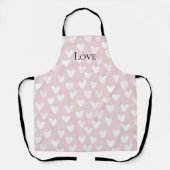 Girly Pink White Hearts Schort (Voorkant)