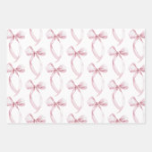 Girly Pink White Hearts Verjaardag Inpakpapier Vel (Voorkant 3)