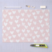 Girly Pink White Hearts Verjaardag Tissuepapier (Craft)