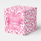 Girly Pink White Leopard Bedankdoosjes (Voorkant Zijde)
