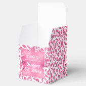 Girly Pink White Leopard Bedankdoosjes (Geopend)