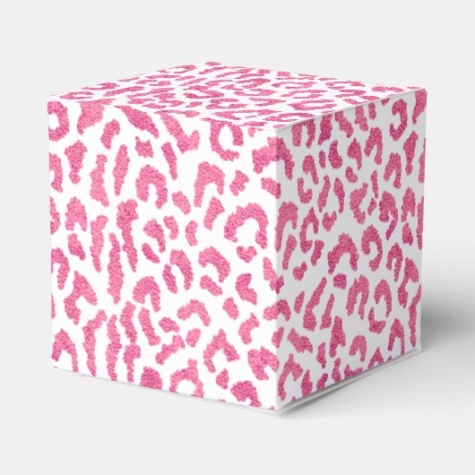 Girly Pink White Leopard Bedankdoosjes (Achterkant)
