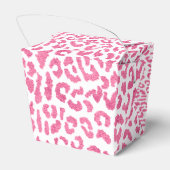 Girly Pink White Leopard Spots Bedankdoosjes (Achterkant)