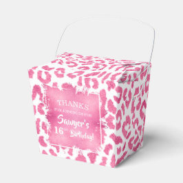 Girly Pink White Leopard Spots Bedankdoosjes