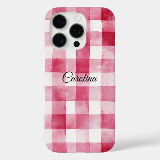 Girly Pink White Plaid Stripes Case-Mate iPhone Case (Achterkant)
