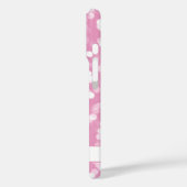 Girly Pink & White Sparkle Glitter met naam Case-Mate iPhone Case (Achterkant / Links)