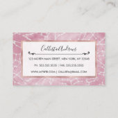 Girly Pink White Star Zodiac Constellations Nebula Visitekaartje (Achterkant)