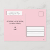 Girly Pink White Vier Focollage Happy Birthday Feestdagenkaart (Achterkant)