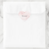 Girly Pink White Waterverf Animal Zebra Print Hart Sticker (Tas)