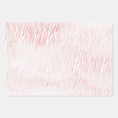 Girly Pink White Waterverf Animal Zebra Print Inpakpapier Vel (Voorkant)