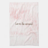 Girly Pink White Waterverf Animal Zebra Print Theedoek (Verticaal)