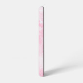 Girly Pink White Waterverf Name Monogram Samsung Galaxy Hoesje (Linkerkant)