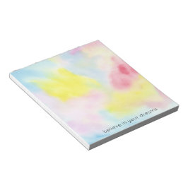 Girly Pink Yellow Blue Tie Dye Notitieblok