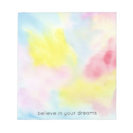 Girly Pink Yellow Blue Tie Dye Notitieblok