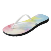 Girly Pink Yellow Blue Tie Dye Teenslippers (Schuin)