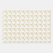 Girly Pink Yellow Floral Inpakpapier Vel (Voorkant 3)