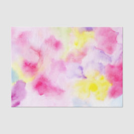Girly Pink Yellow Paars Tie Dye Tissuepapier