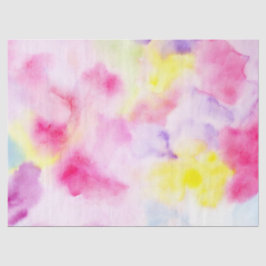 Girly Pink Yellow Paars Tie Dye Tissuepapier