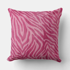 Girly Pink Zebra Animal Print Kussen