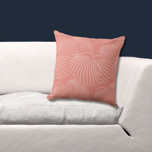 Girly Pink Zee Shell Pattern Sierkussen