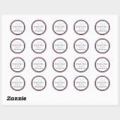 Girly Pink Zwart Monogram K Bruiloft Dank u Ronde Sticker (Vel)