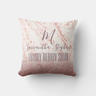 Girly Pinky Glitterij Elegant Monogram Kussen