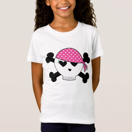 Girly Pirate Skull T-shirt (Voorkant)
