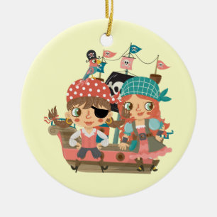 Girly Pirates Keramisch Ornament
