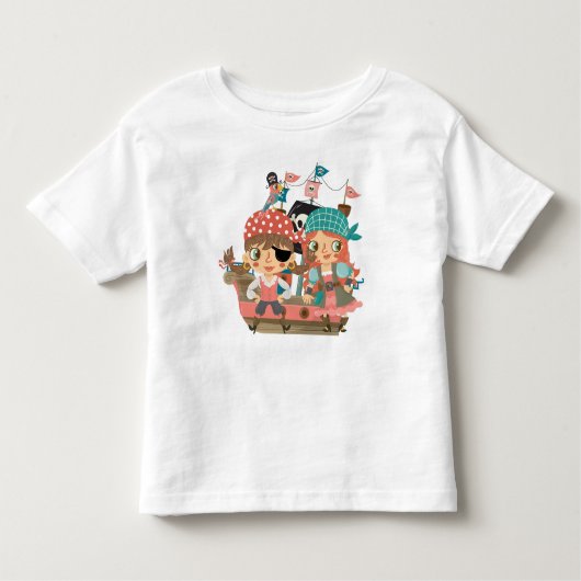 Girly Pirates Kinder Shirts (Voorkant)