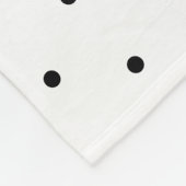 Girly Polka Dots Zwart & Wit Gepersonaliseerd Fleece Deken (Hoek)
