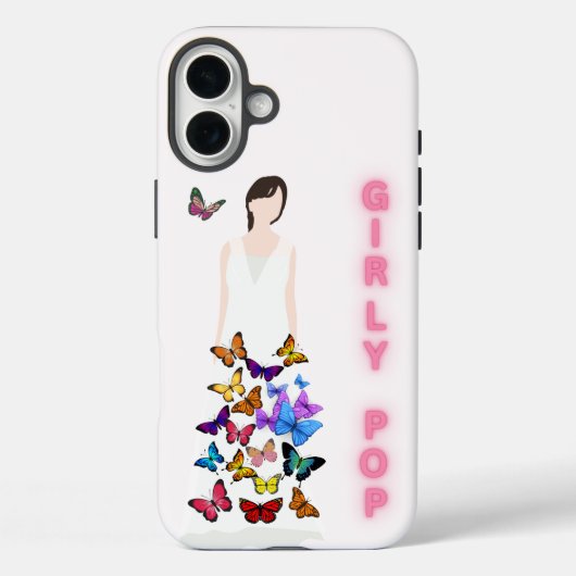 Girly pop butterfly phone case (Achterkant)