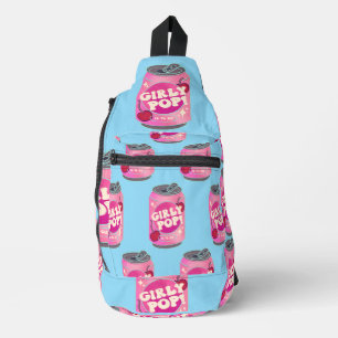 Girly Pop Cherry Soda Blikje Retro Y2K Roze Sling Bag