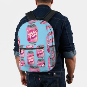 Girly Pop Cherry Sodawaterblik Retro Y2K Roze Bedrukte Rugzak