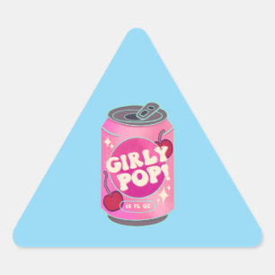 Girly Pop Cherry Sodawaterblik Retro Y2K Roze Sticker