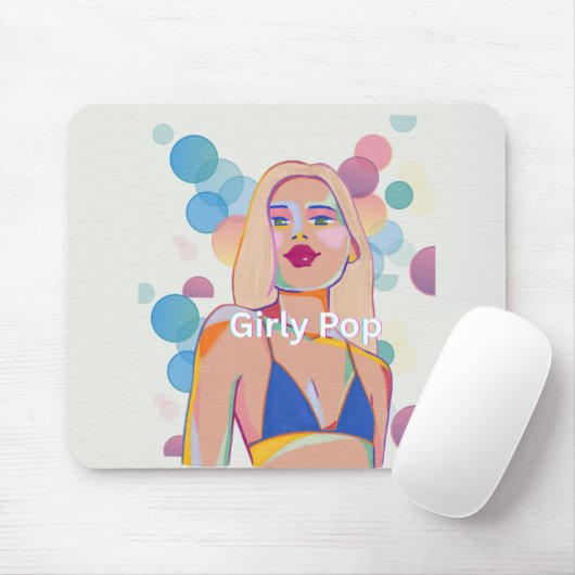 Girly pop party girl mouse pad muismat (Met muis)