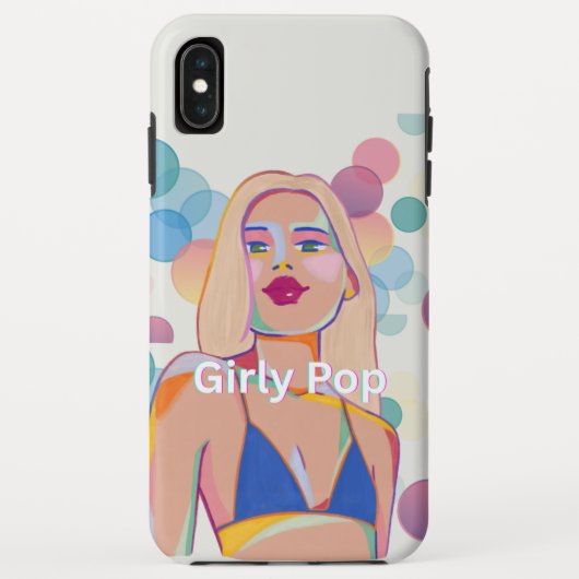 Girly pop phone case party girl iphone (Achterkant)