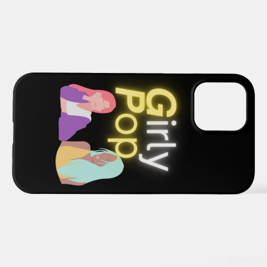 Girly pop phone iPhone hoesje (Achterkant horizontaal)