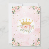 Girly Princess Blush Roze Gouden Bloemen Verjaarda Kaart (Achterkant)