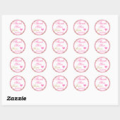 Girly Princess Pink en Gold Glitter Hartelijk dank Ronde Sticker (Vel)