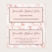 Girly Professionele Pinky Glitterij Monogram Salon Visitekaartje (Binnenkant ongevouwen)