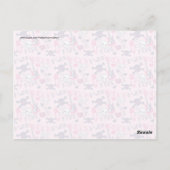 Girly Punk Rock Electric Gipars and Skulls Pink Briefkaart (Achterkant)