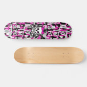 Girly Punk Skull Skateboard (Horizontaal)