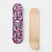 Girly Punk Skull Skateboard (Voorkant)