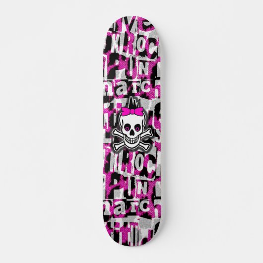Girly Punk Skull Skateboard (Voorkant)