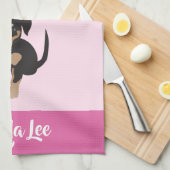 Girly Puppy  Dog Name Roze Theedoek (Quarter Fold)