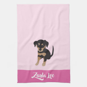 Girly Puppy  Dog Name Roze Theedoek