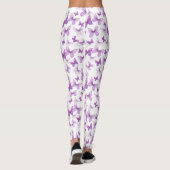Girly purple butterfly whimsical patterned leggings (Achterkant)